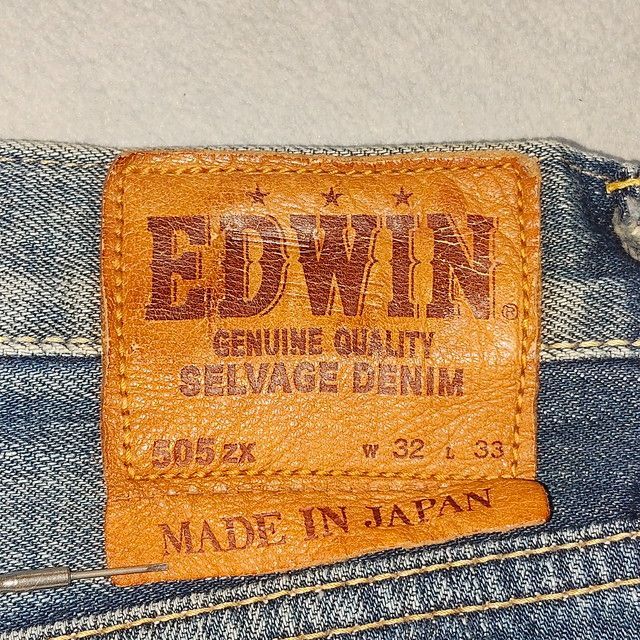 EDWIN 505ZX ルーズストレート 日本製 セルビッジ ジーンズ デニム 赤