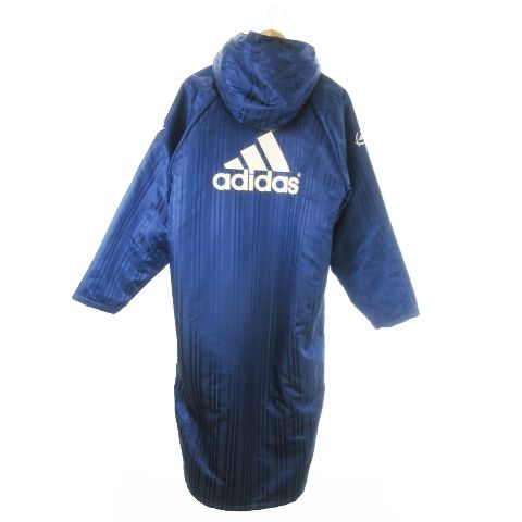 アディダス adidas ベンチコート 中綿 ロング ジップアップ フーディ