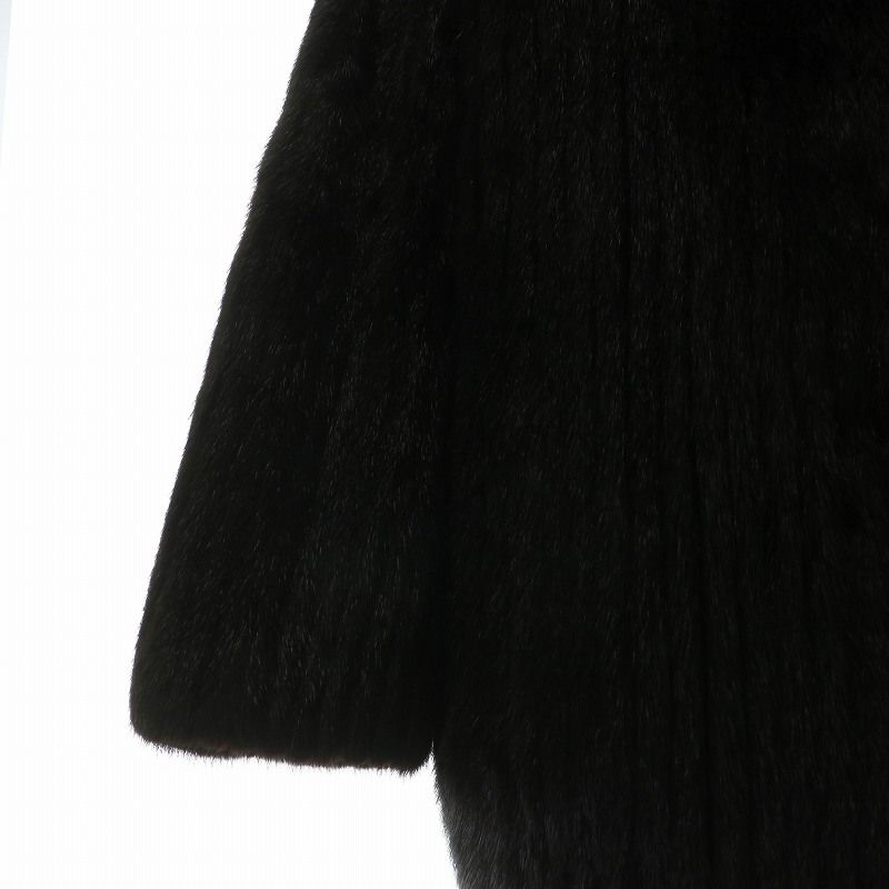 FARION ファーコート アウター 毛皮 ミンク ミドル 13 XL 茶色