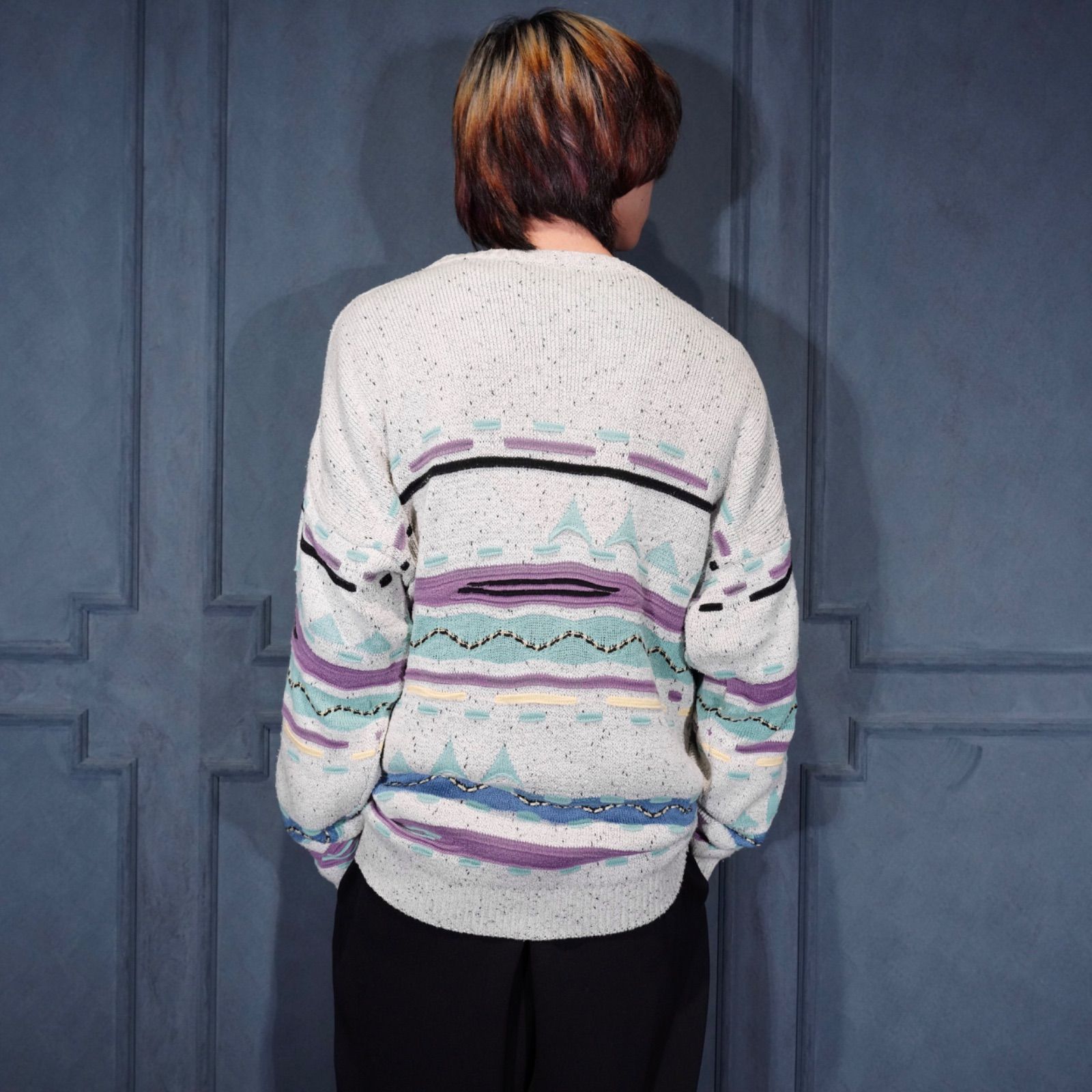 EU VINTAGE MODE DESIGN 3D KNIT/ヨーロッパ古着モードデザイン3D 
