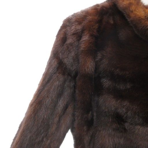 ナカムラファー ミンクファーコート ロング 毛皮 茶 ブラウン /GV