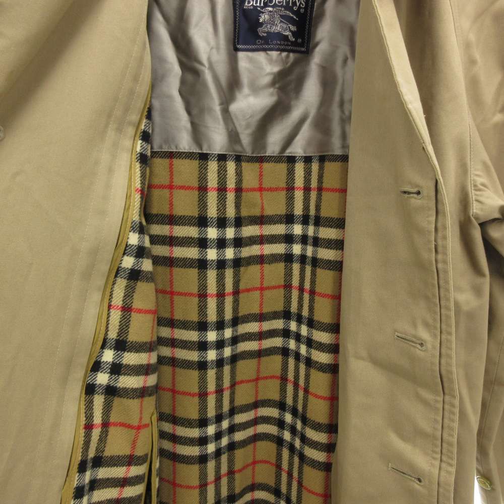 バーバリー　ステンカラーコート　ウールライナー付　ノバチェック　バルマカーン バーバリーズ Burberrys ヴィンテージ バルマカーンコート ステン