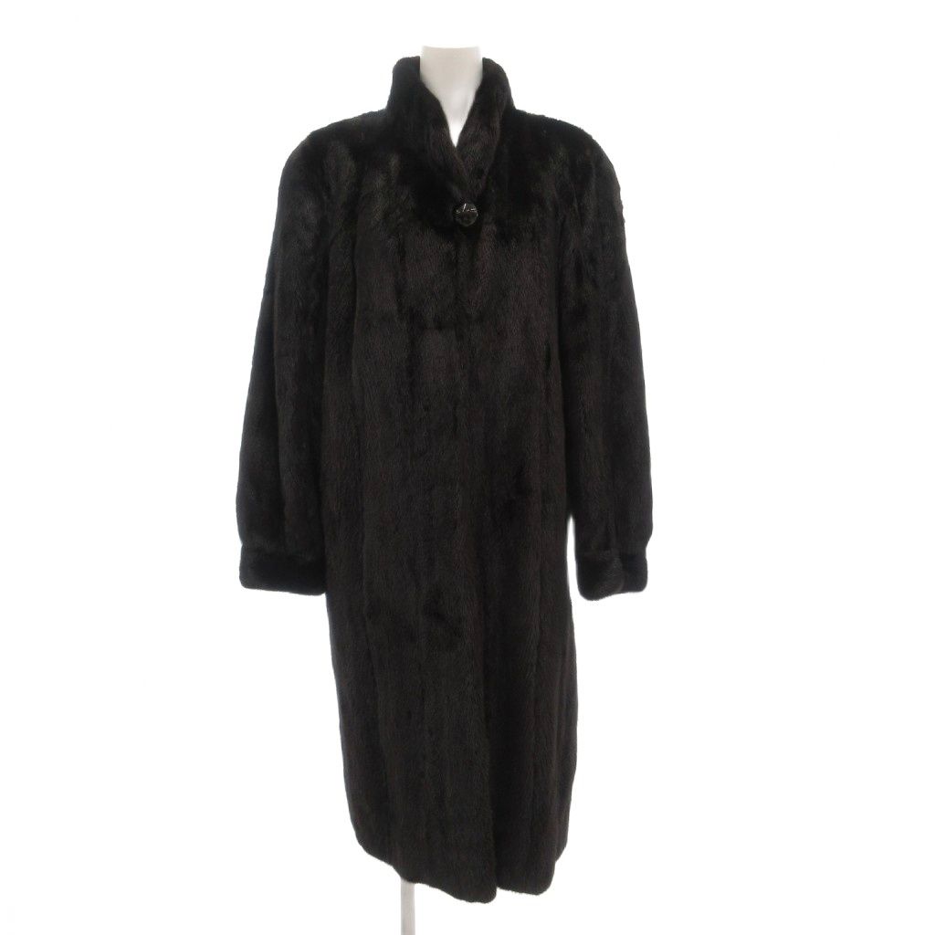 美品　BLACKGLAMA Malvoisie ファーコート　ダークブラウン マルヴォワジー Malvoisie BLACKGLAMA ブラックグラマ ミンクファー