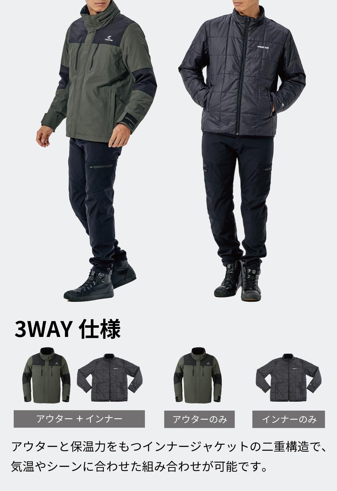 新品 RSタイチ(RS TAICHI) バイクウェア ライディングジャケット 秋冬