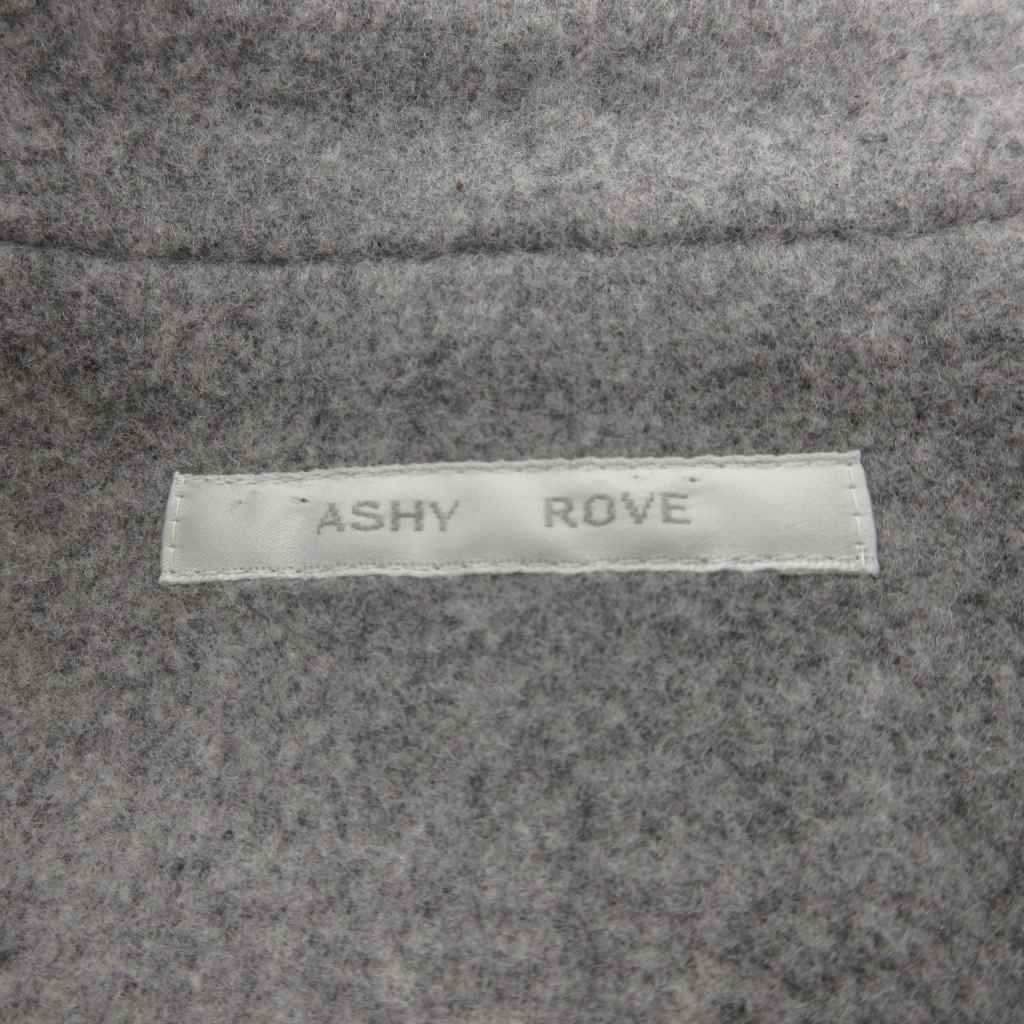 アッシュローブ ASHY ROVE コート ウール 38 グレー 無地 ノーカラー