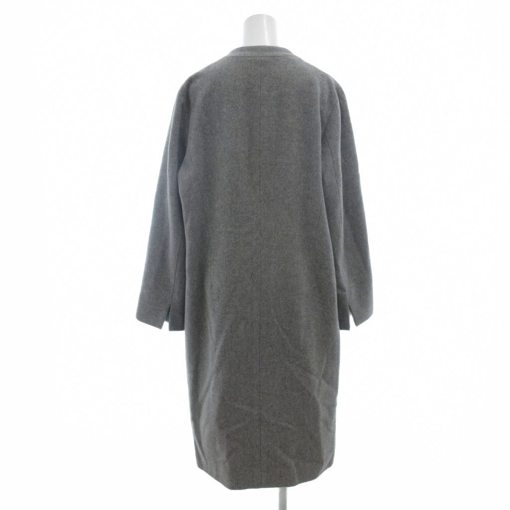 アッシュローブ ASHY ROVE コート ウール 38 グレー 無地 ノーカラー