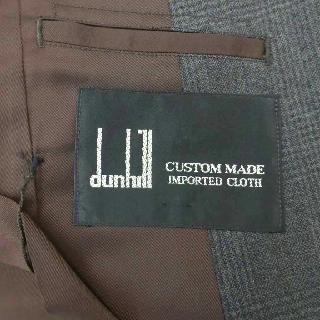 ダンヒル dunhill テーラードジャケット ダブル ミドル丈 チェック柄