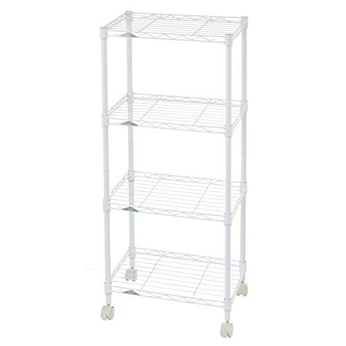 ドウシシャ ルミナス カラーラック 白 ホワイト 4段 幅45 スリム