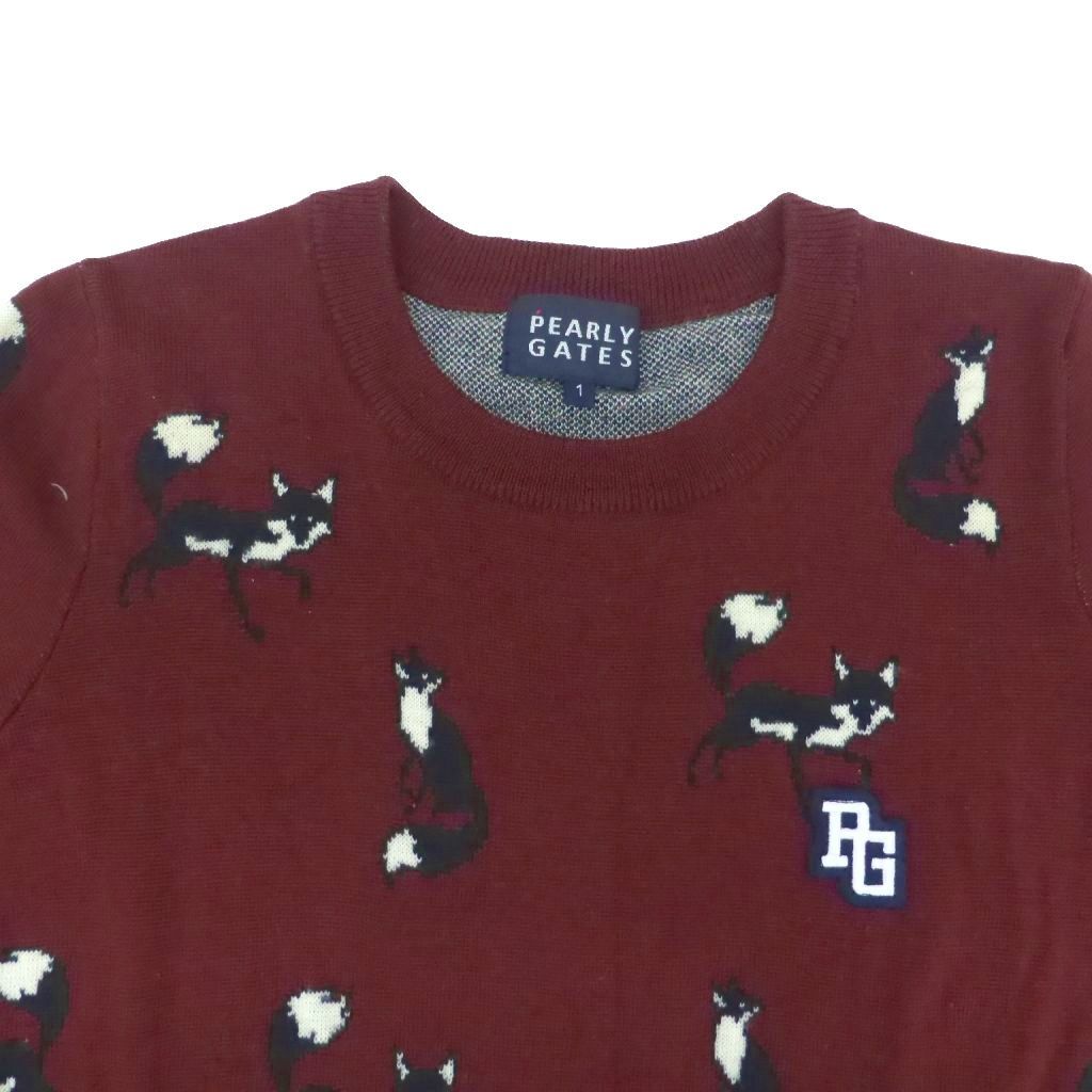 パーリーゲイツ PEARLY GATES セーター ニット 長袖 1 S ワインレッド