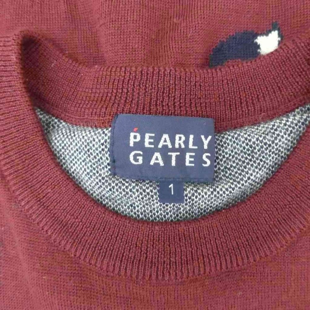 パーリーゲイツ PEARLY GATES セーター ニット 長袖 1 S ワインレッド
