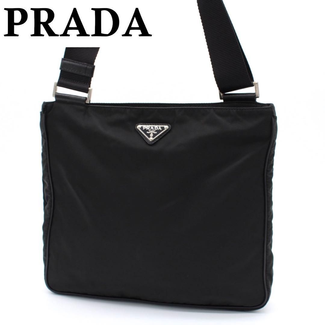 美品】PRADA 三角ロゴ ショルダーバッグ クロスボディ ナイロン