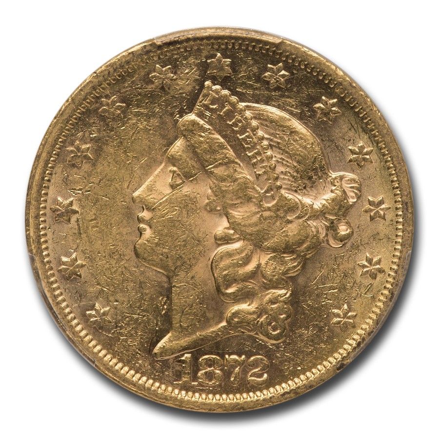 1872-S 20ドル リバティゴールド ダブルイーグル AU-55 PCGS - メルカリ