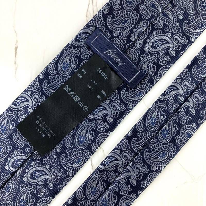 未使用に近い Brioni ブリオーニ ネクタイ ペイズリー柄 ジャガード