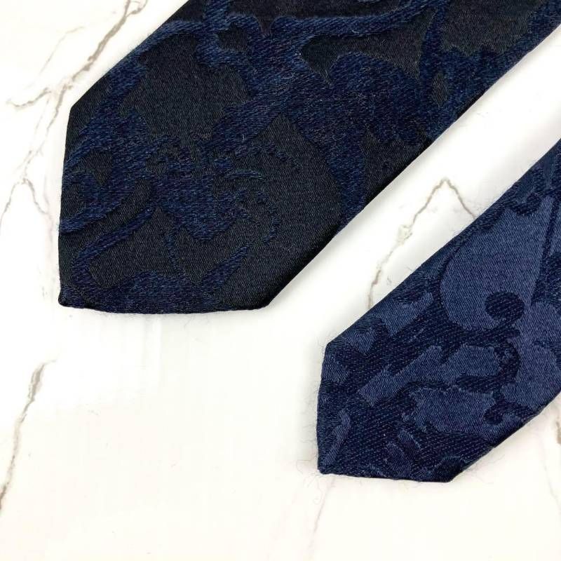 極美品 Dries Van Noten ドリスヴァンノッテン ネクタイ ナロータイ