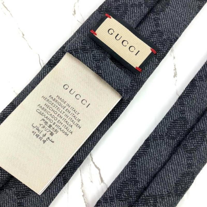 極美品 GUCCI グッチ ネクタイ ジャイアントGG柄 GGパターン ロゴ
