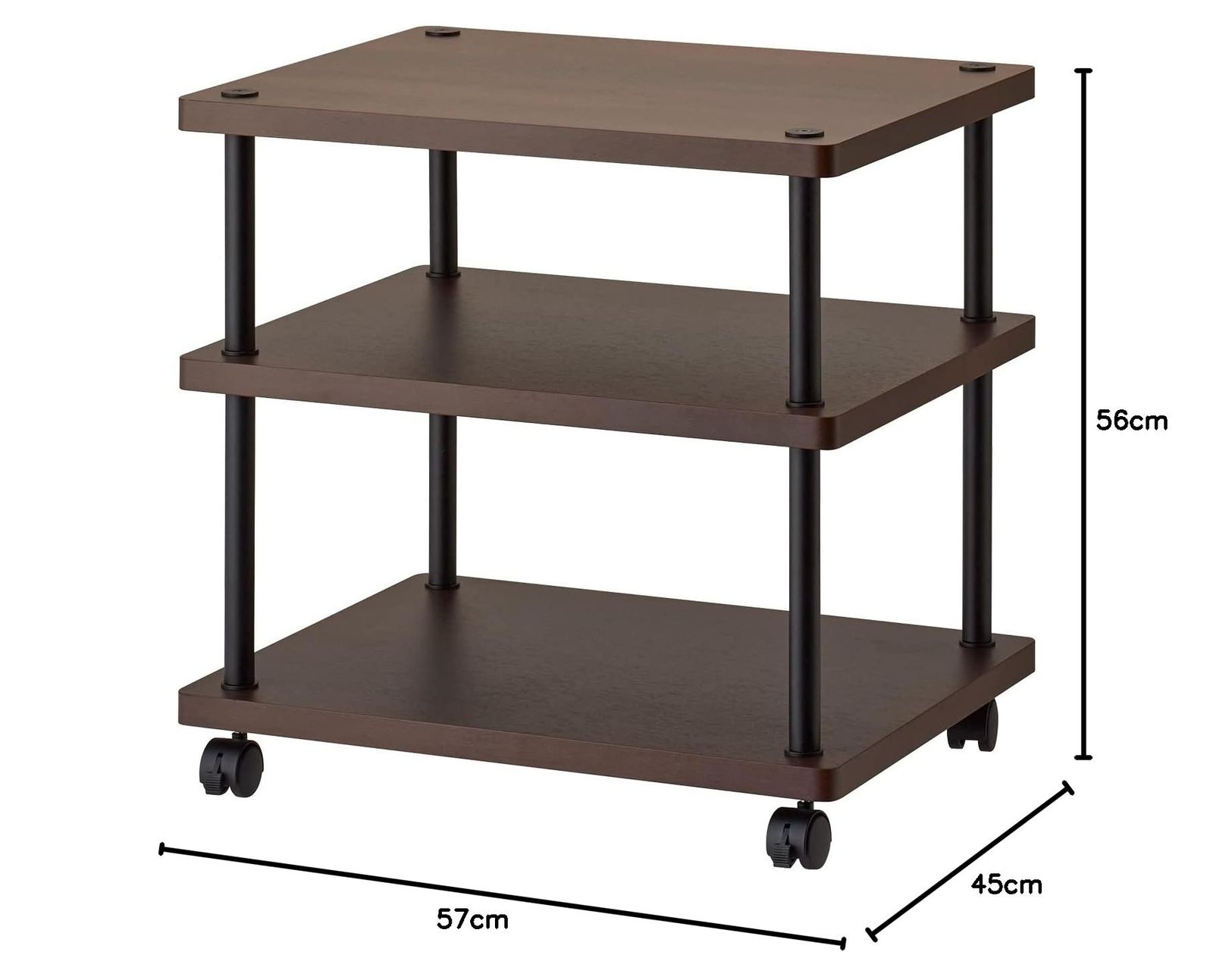 ハヤミ工産（？）二段　オーディオラック 新品 ハヤミ工産 オーディオラック 3段 キャスター付き リバーシブル