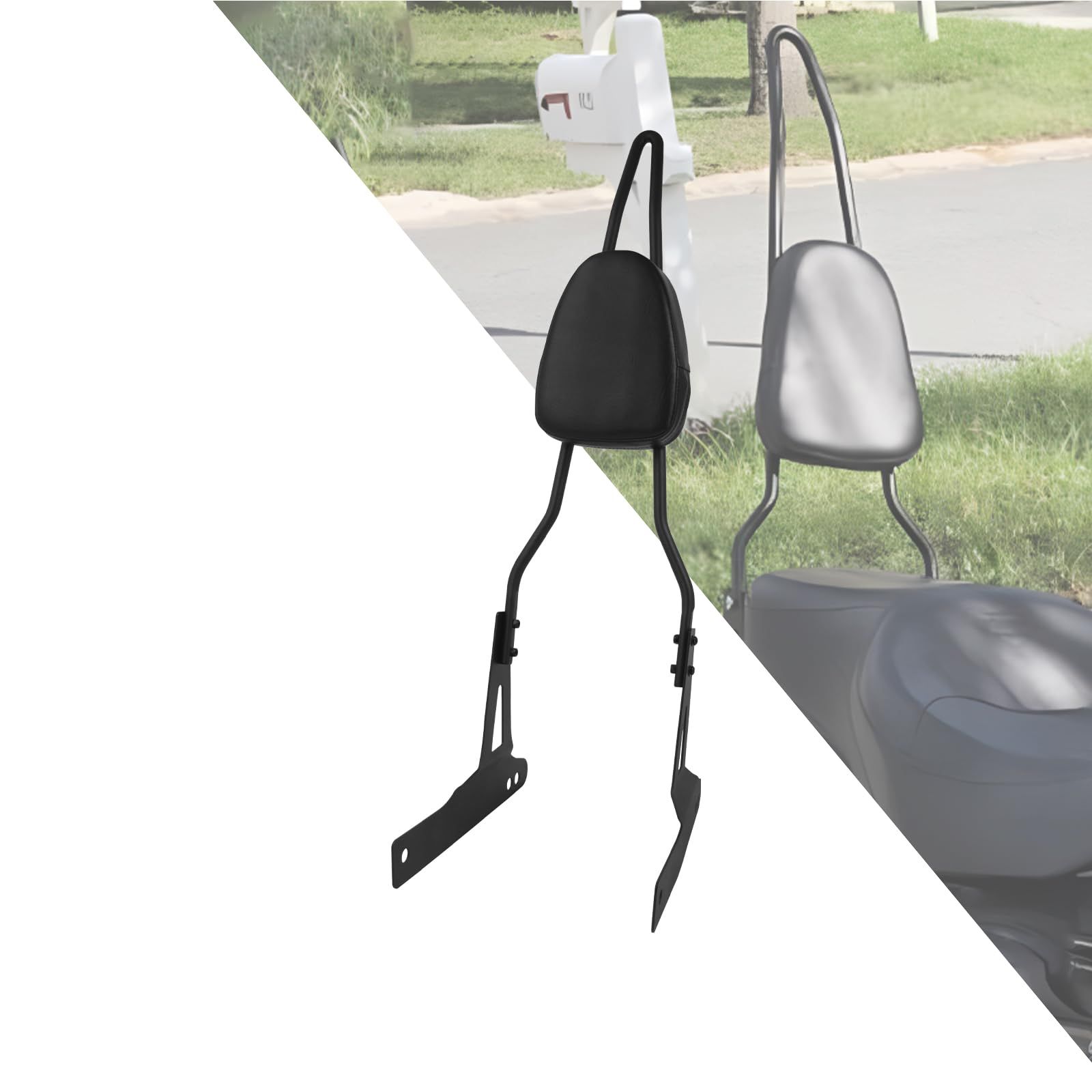 新品 HDBUBALUS バイク バックレスト シーシーバー パッド付き 振れ 
