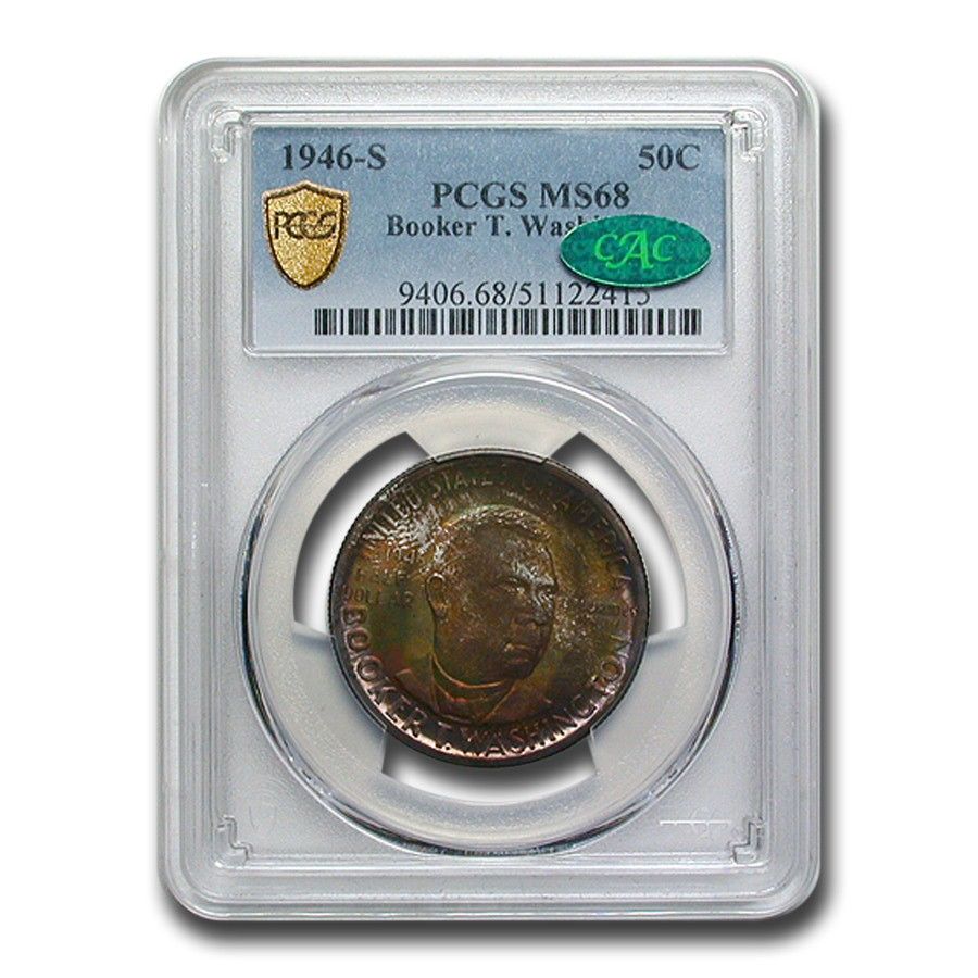 1946-S ブッカー・T・ワシントン・ハーフ MS-68 PCGS CAC - メルカリ