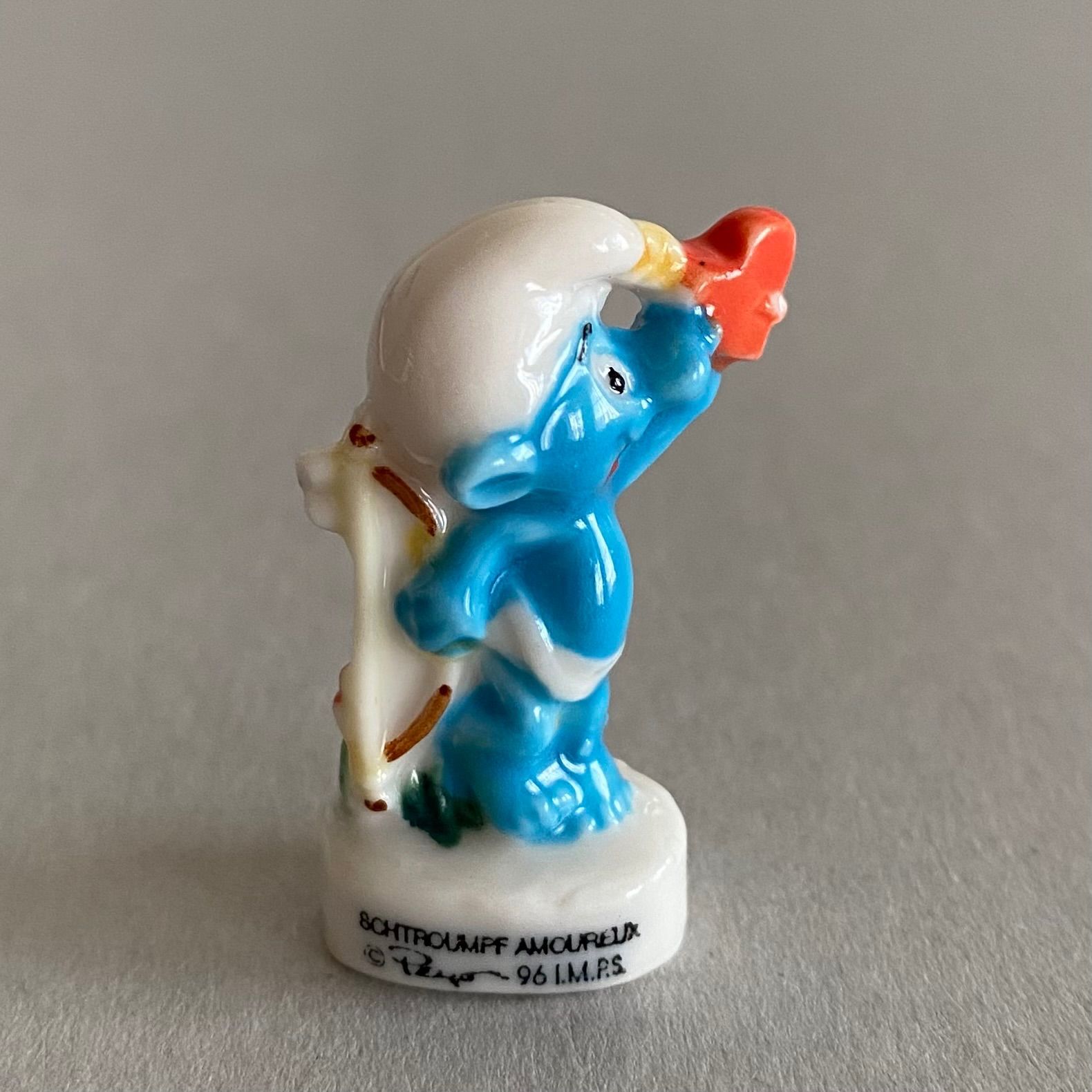 キューピッドのスマーフのフェーブ／フランス雑貨／陶器ミニチュア