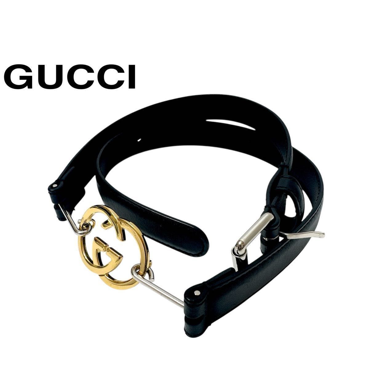 極美品 □ GUCCI グッチ インターロッキングG 636902 ベルト 65/2