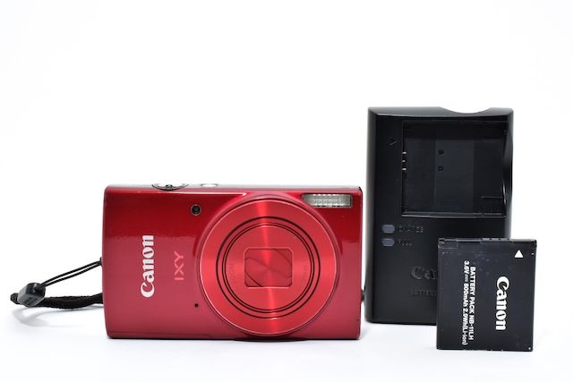 並品＞ Canon デジタルカメラ IXY 190 レッド 光学10倍ズーム IXY190RE