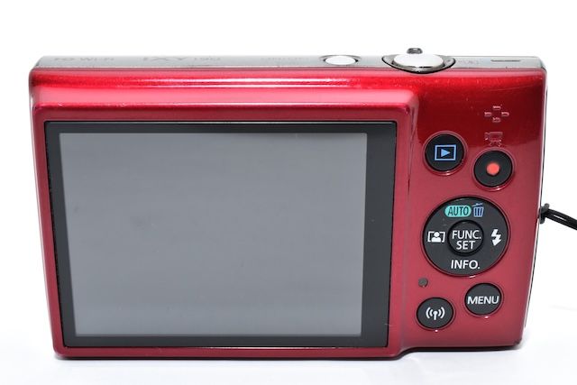 並品＞ Canon デジタルカメラ IXY 190 レッド 光学10倍ズーム IXY190RE