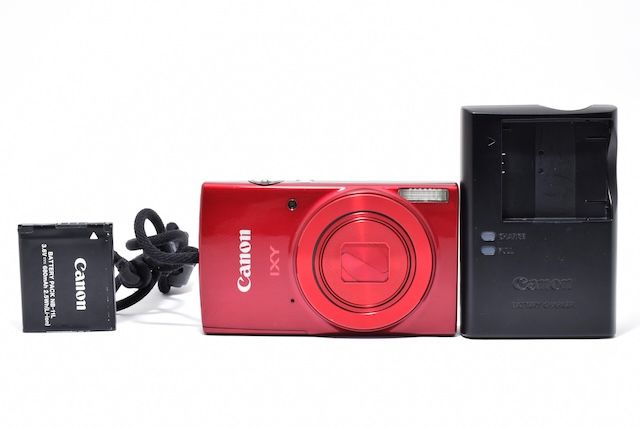 並品＞ Canon デジタルカメラ IXY 190 レッド 光学10倍ズーム IXY190RE