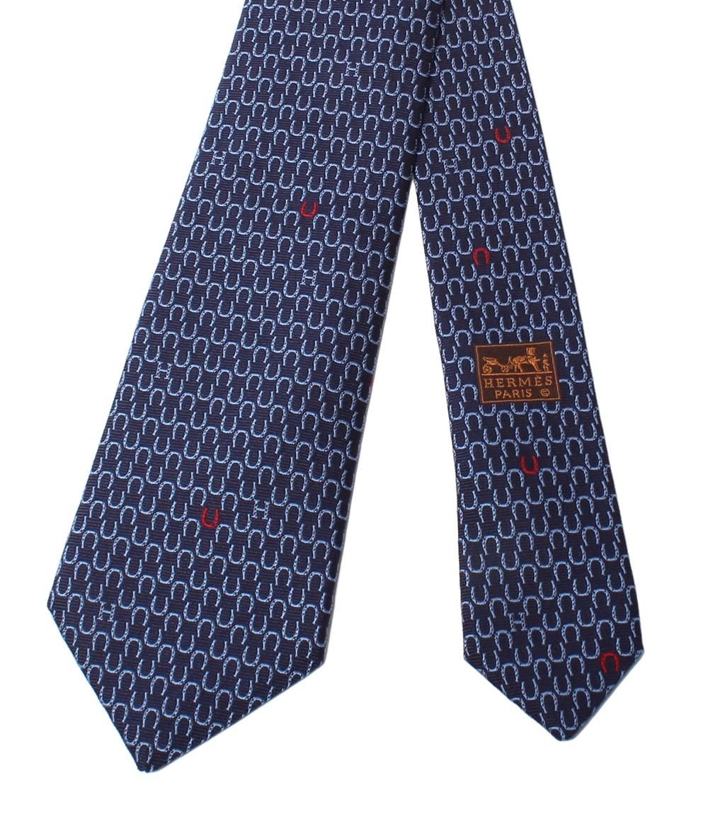 美品 エルメス ネクタイ シルク100％ 馬蹄柄 メンズ HERMES - メルカリ