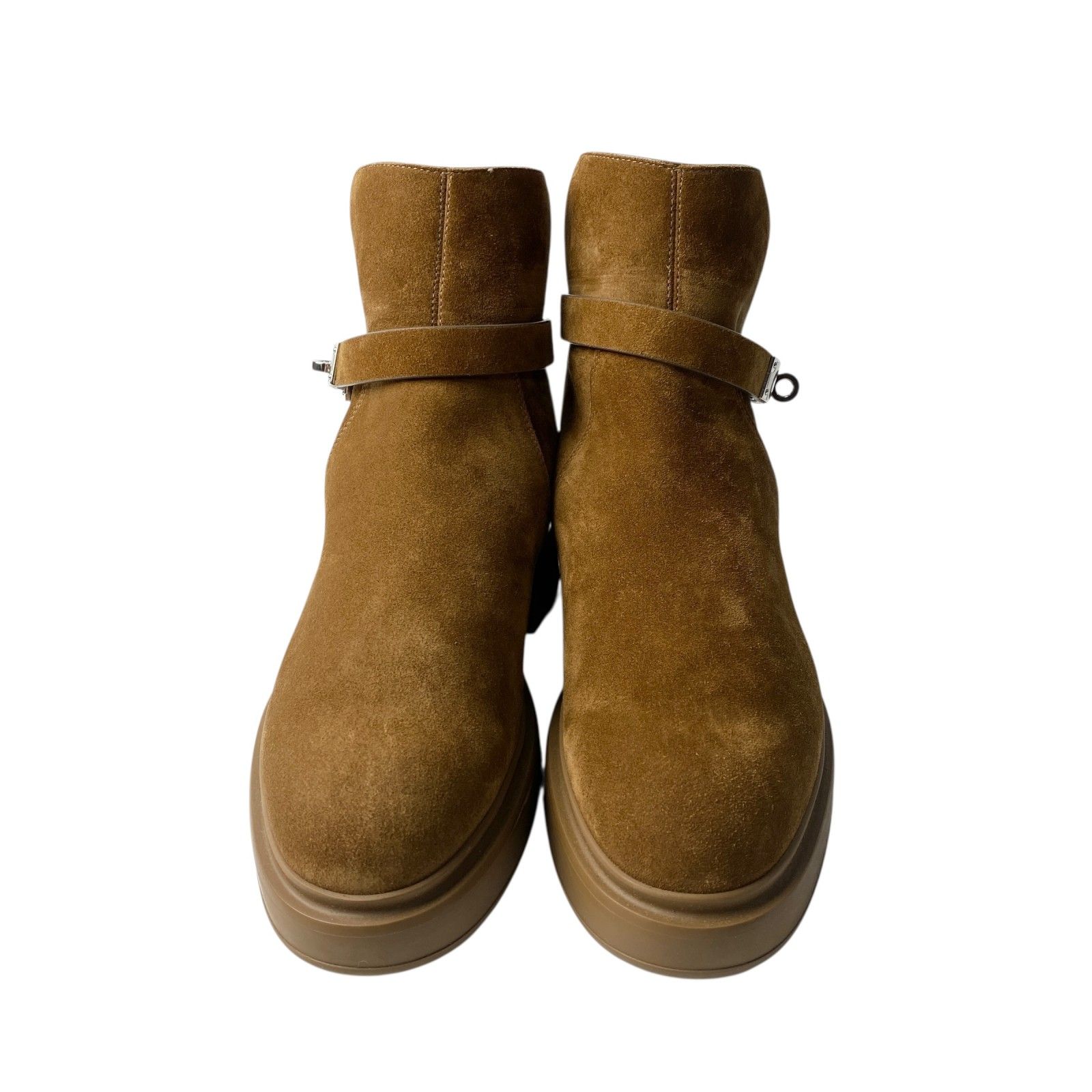 未使用 エルメス HERMES レディース ケリー ショートブーツ スエード 