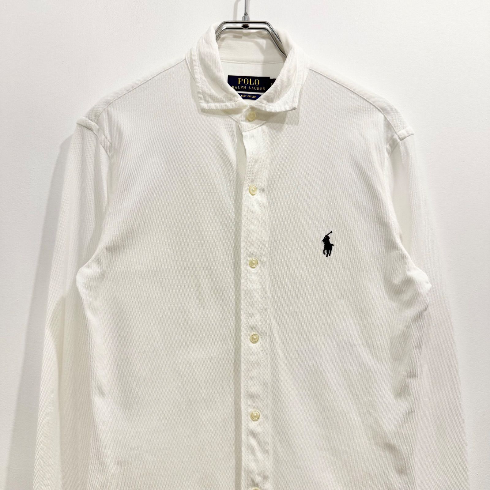 POLO RALPH LAUREN ニットオックスフォード 長袖シャツ ホワイト