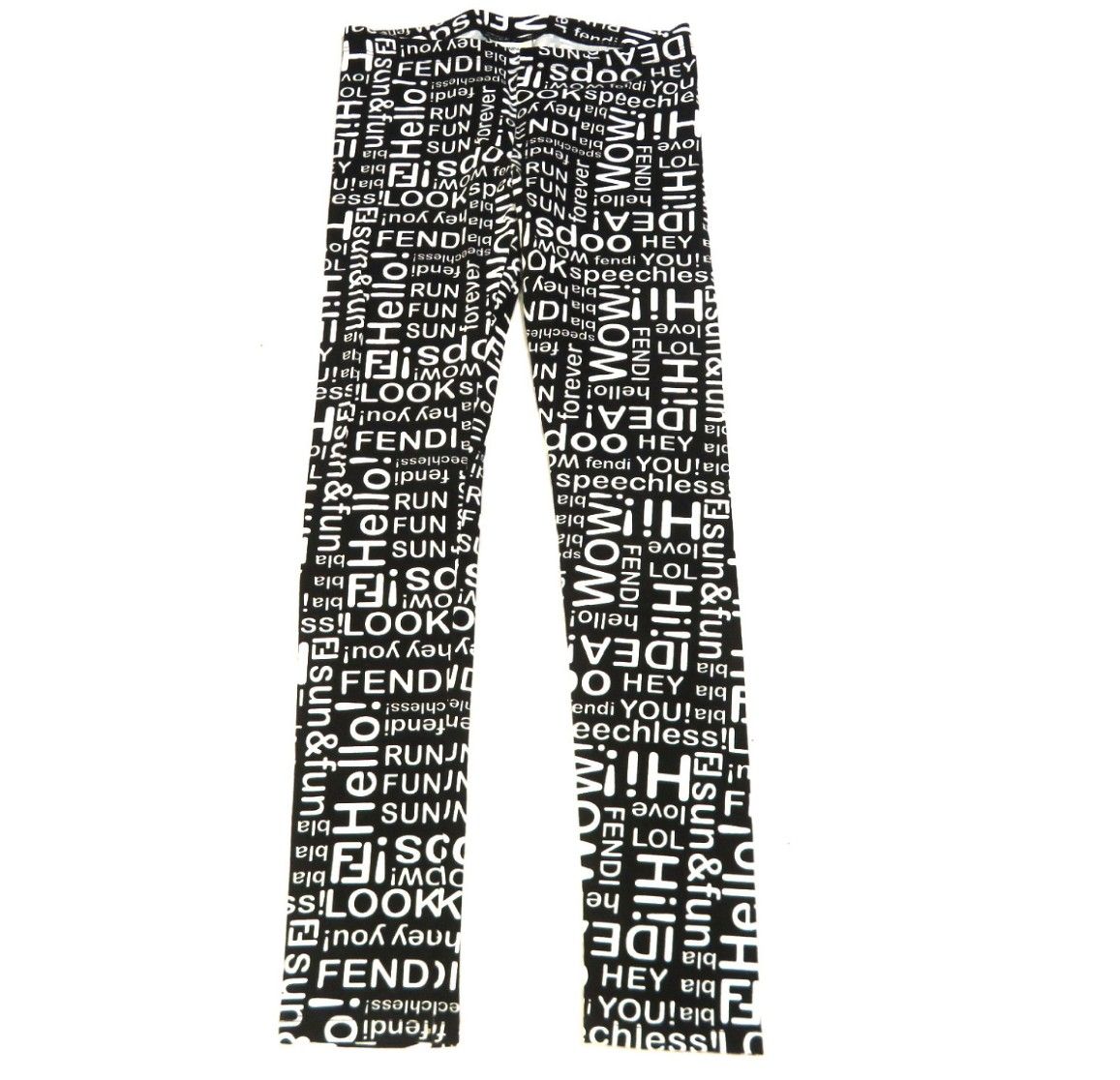 FENDI フェンディ レギンス スパッツ 10A ブラック ロゴ総柄 