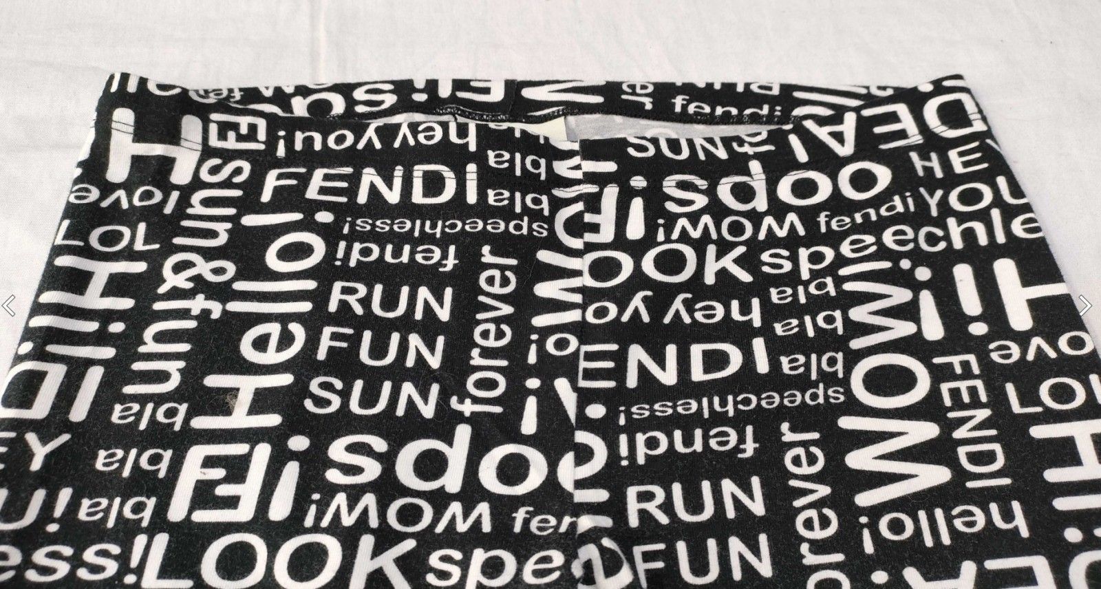FENDI フェンディ レギンス スパッツ 10A ブラック ロゴ総柄 