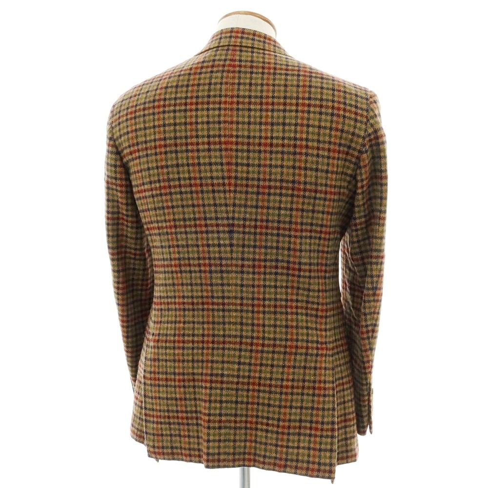 中古】ベルベスト Belvest ウール チェック テーラードジャケット