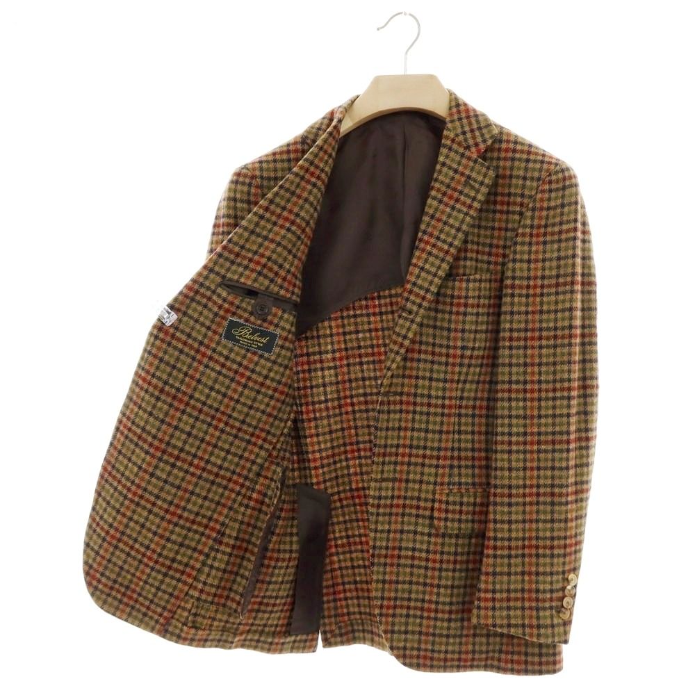 中古】ベルベスト Belvest ウール チェック テーラードジャケット
