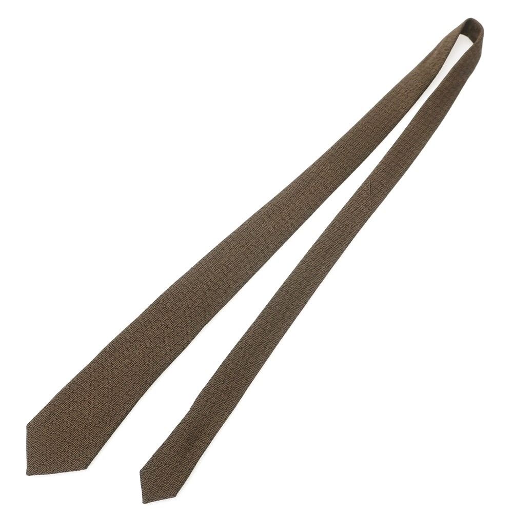 中古】フランコミヌッチ franco minucci シルク ジャカード ブラウン系