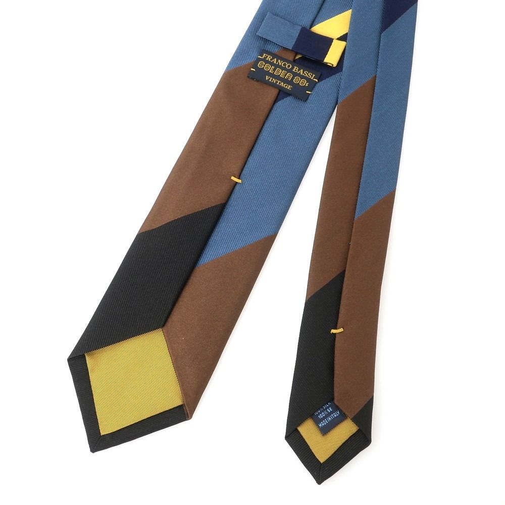 中古】フランコバッシ FRANCO BASSI シルク ストライプ柄ネクタイ