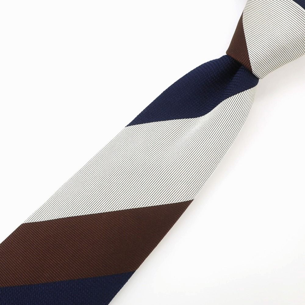 中古】フランコバッシ FRANCO BASSI シルク ストライプ柄ネクタイ