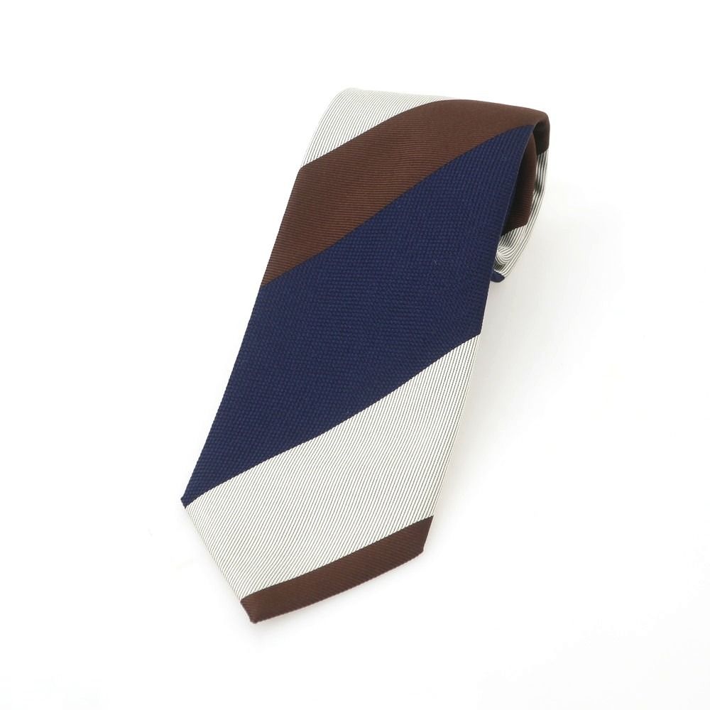 中古】フランコバッシ FRANCO BASSI シルク ストライプ柄ネクタイ