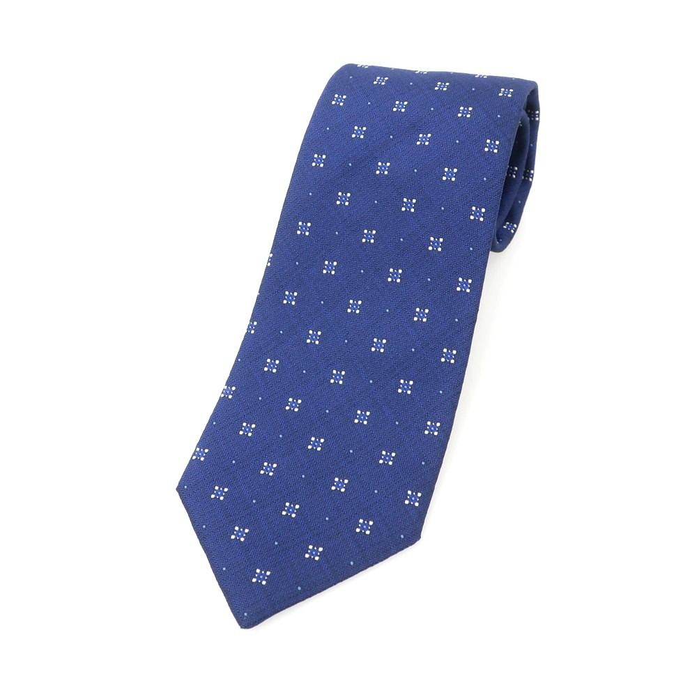 中古】ルイジ ボレッリ Luigi Borrelli シルク 小紋柄ネクタイ ダーク