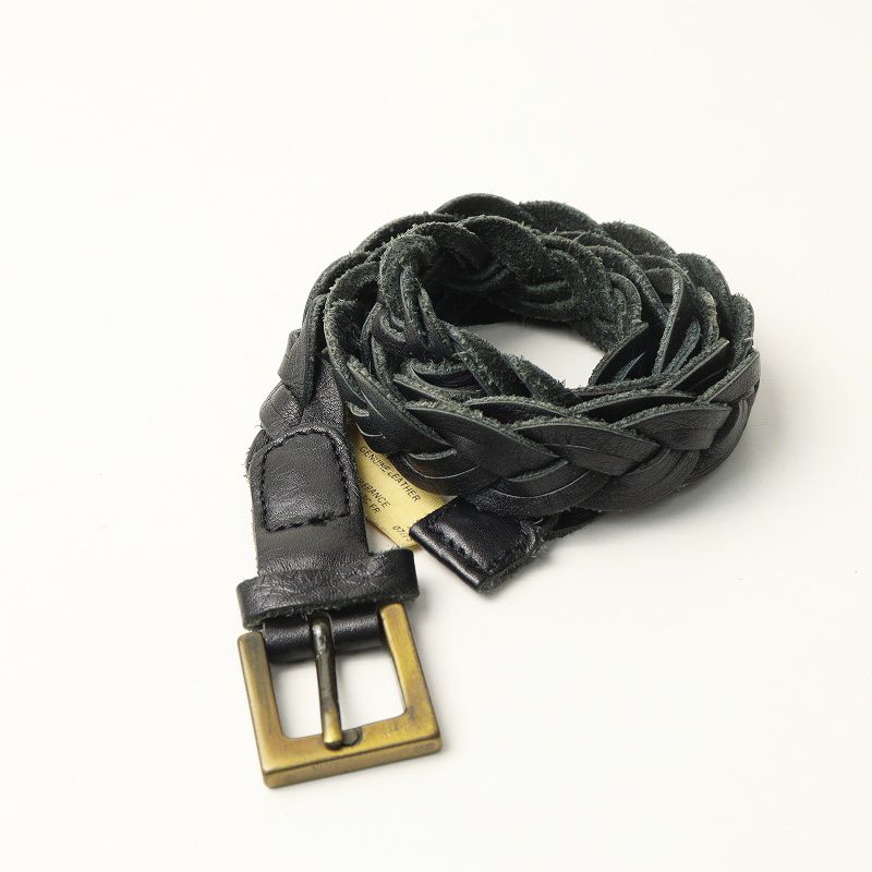 フランス製 アーペーセー A.P.C. レザー メッシュベルト ｜ブラック