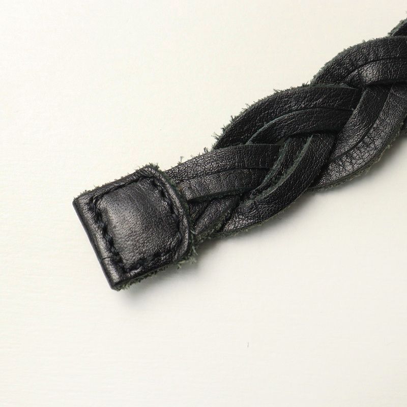 フランス製 アーペーセー A.P.C. レザー メッシュベルト ｜ブラック