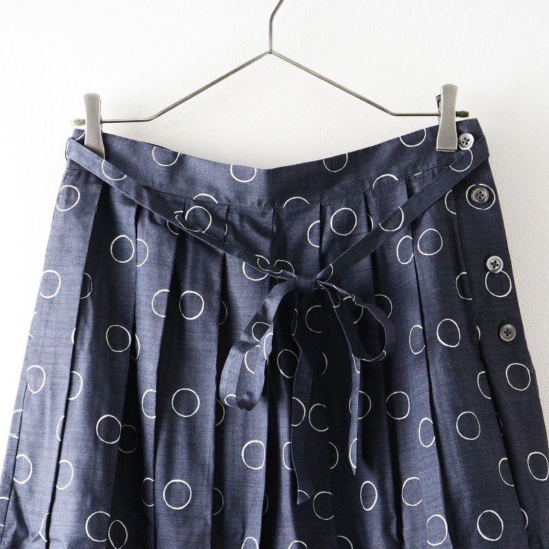 美品 マーガレットハウエル MARGARET HOWELL OUTLINE SPOT SILK SKIRT