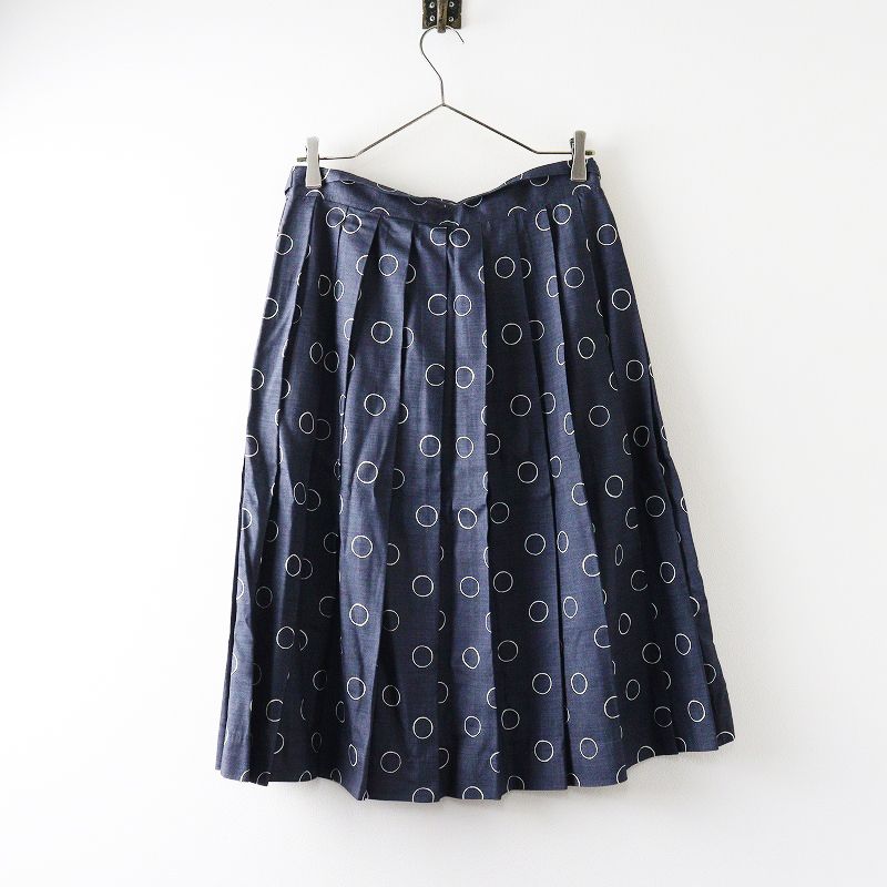 美品 マーガレットハウエル MARGARET HOWELL OUTLINE SPOT SILK SKIRT