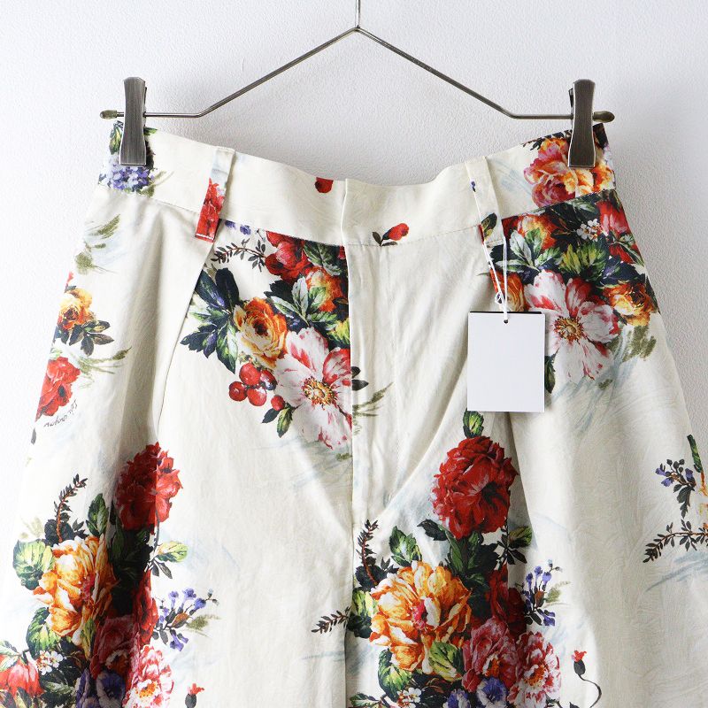 未使用 2023SS ロイスクレヨン Lois CRAYON フラワープリント タック