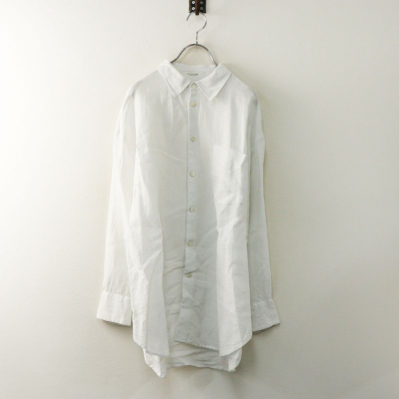 トゥモローランド　マカフィー　リネン ホワイト 半袖シャツ 美品 トゥモローランド マカフィー TOMORROWLAND MACPHEE リネン