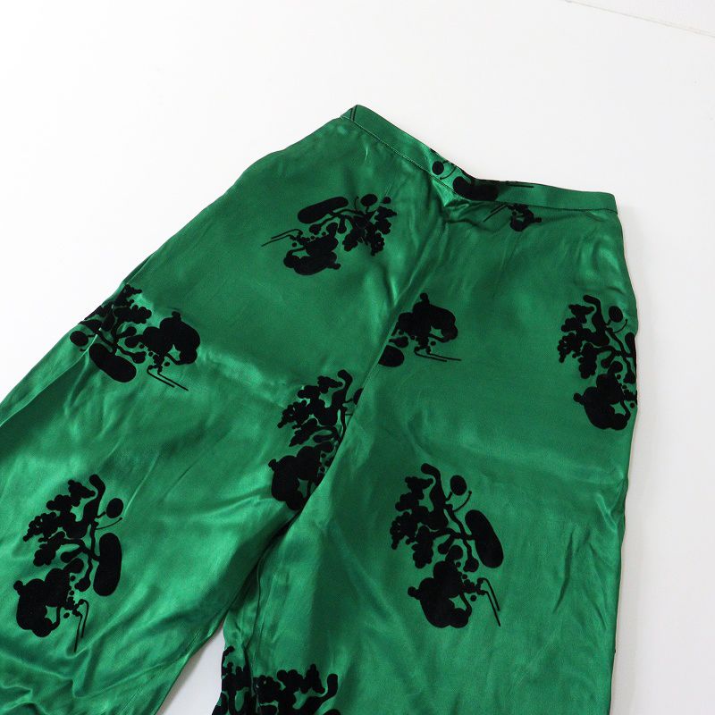 2024AW エンフォルド ENFOLD フロッキープリントワイドパンツ 36