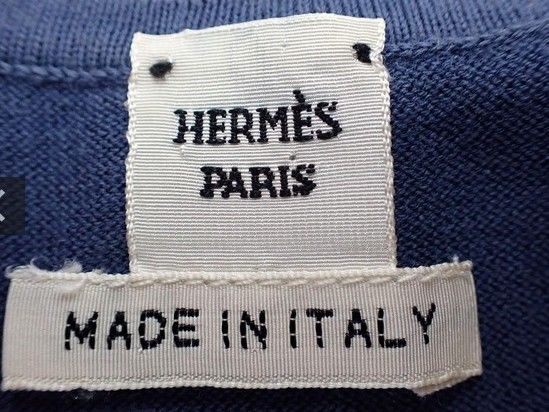 エルメス パリス ノースリーブ ニット カットソー サイズ34 コットン