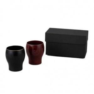 【新品・5営業日で発送】東出漆器店 器の木 プレミアムカップペア(黒・朱) 4666 (2237664)