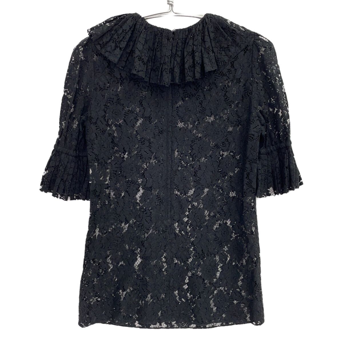 DOLCE&GABBANA ドルチェアンドガッバーナ ﾌﾞﾗｯｸ ﾚｰｽ ﾊﾞｯｸｼﾞｯﾌﾟ ﾌﾞﾗｳｽ