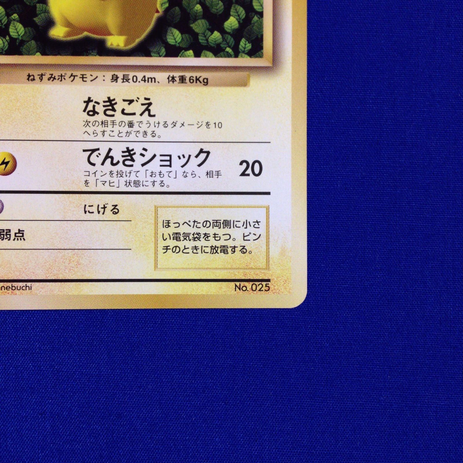 ピカチュウ 光沢なし 旧裏 ポケカ ポケモンカード すぐわかるポケモン